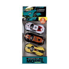 Alloy Sports Cars 7cm, 3 Pack